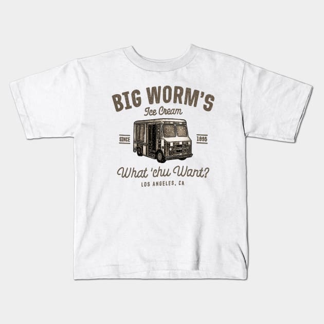 big worm black white Kids T-Shirt by FROGlucu